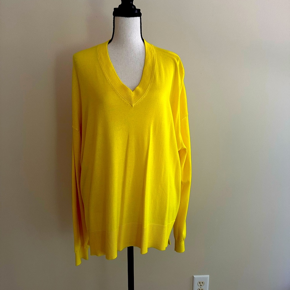 Yellow V-Neck Women’s Sweater